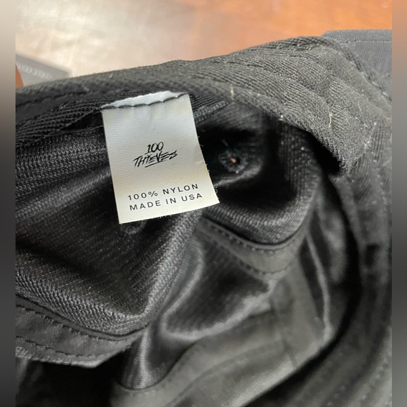 100 Thieves Nylon Hat 5 Panel New With Tags Adjustable Buckle Nylon Strap Black - Picture 11 of 11